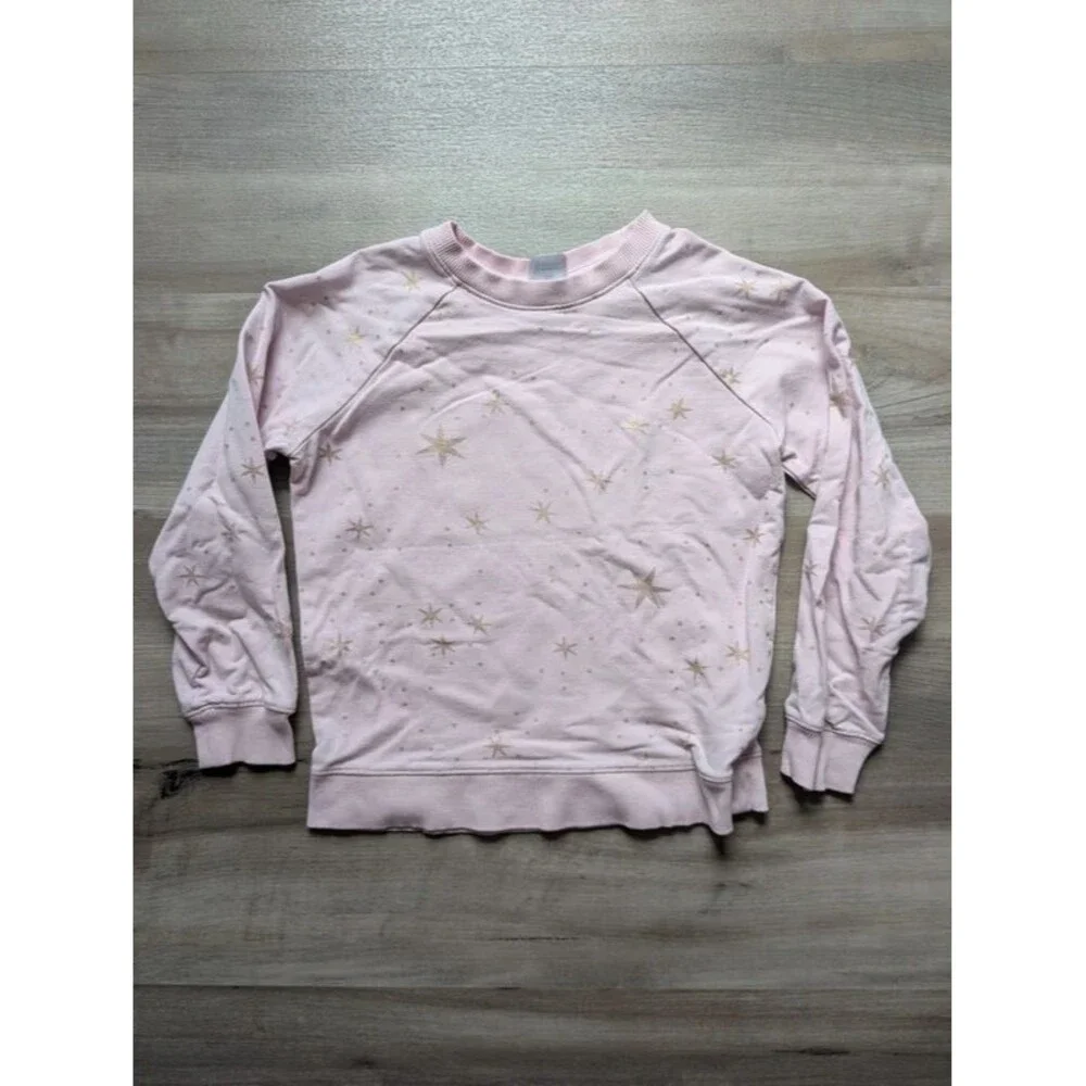 Hanna Andersson Pink Gold Star Crewneck Sweatshirt, 8Y (U1)